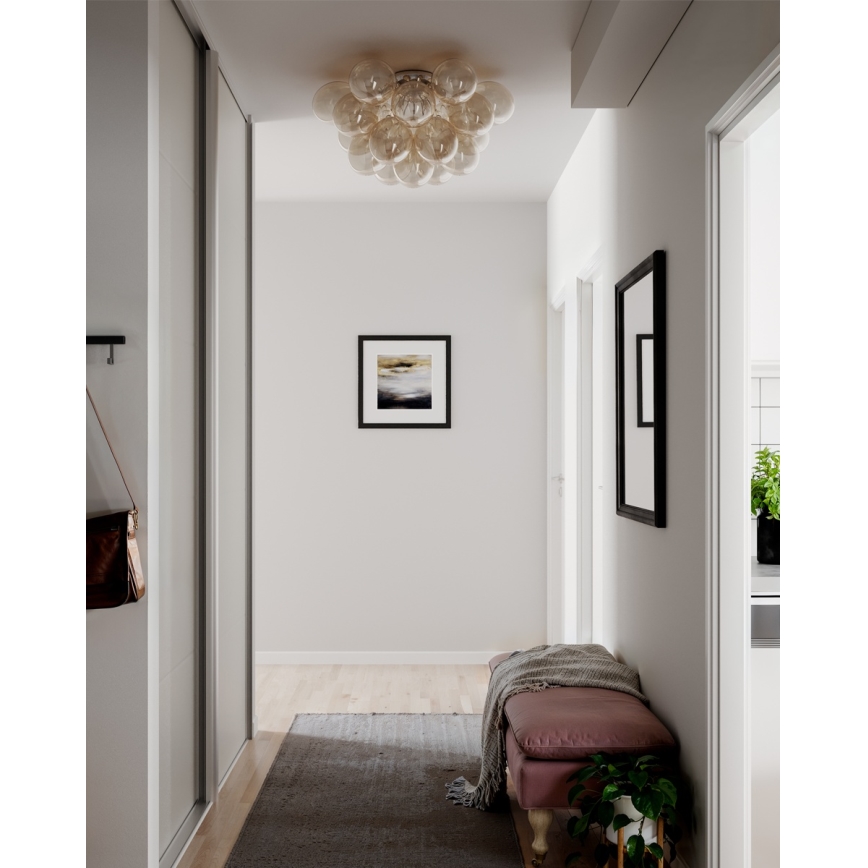 ByRydens - Plafonieră GROSS, 6xG9/8W/230V, fumuriu/maro, diametru 70 cm