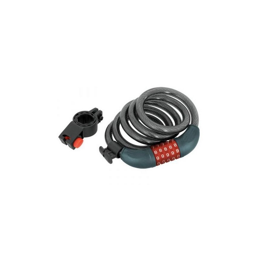 Cablu antifurt pentru bicicletă 12x1200 mm și cifru cu patru numere Extol Premium