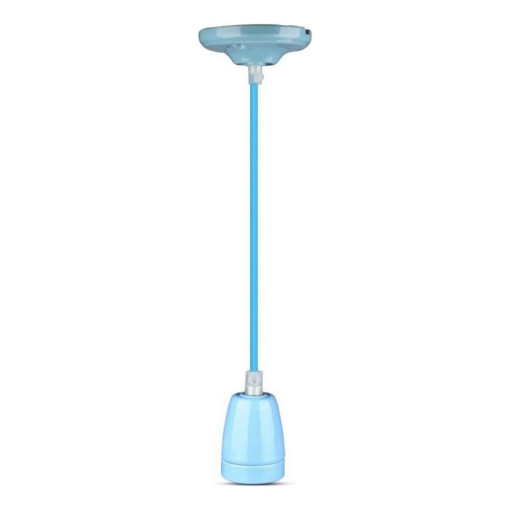 Cablu de alimentare 1xE27/60W/230V albastru