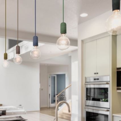 Cablu de alimentare 1xE27/60W/230V beton/roșu