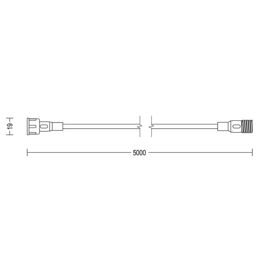 Cablu de extensie de exterior Philips 5m IP67