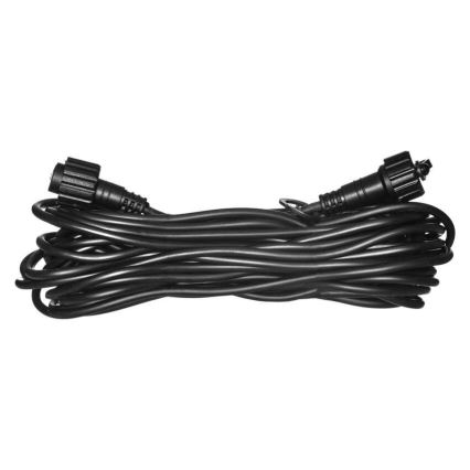 Cablu prelungitor de exterior pentru șiruri luminoase interconectabile, 10 m, IP44, negru