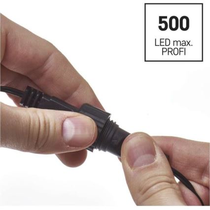 Cablu prelungitor de exterior pentru șiruri luminoase interconectabile, 10 m, IP44, negru