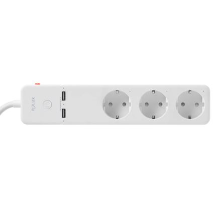 Prelungitor SMART cu întrerupător 1,5 m + 2x USB/Wi-Fi Tuya SCHUKO