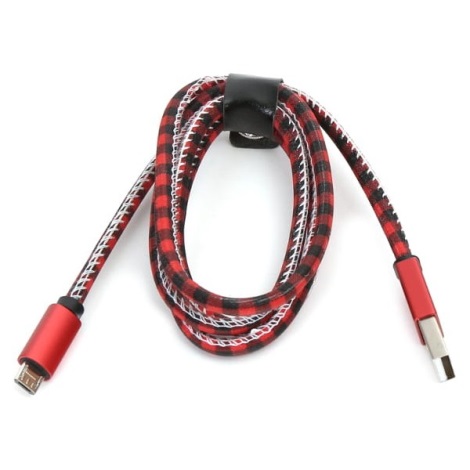 Cablu USB A / conector microUSB 1m roșu