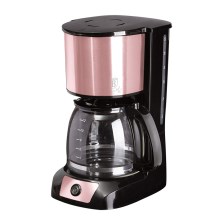 Cafetieră de 1,5 l cu picurare și funcție de menținere a temperaturii 800W/230V roz-auriu BerlingerHaus