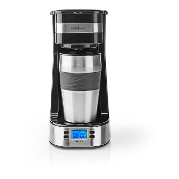 Cafetieră pentru o ceașcă, 0,4 l, cu temporizator și cană de călătorie