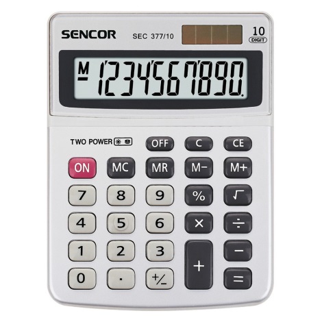 Calculator de birou 1xLR41 argintiu Sencor