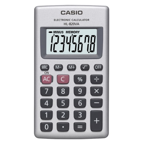 Calculator de buzunar 1xLR54 argintiu Casio