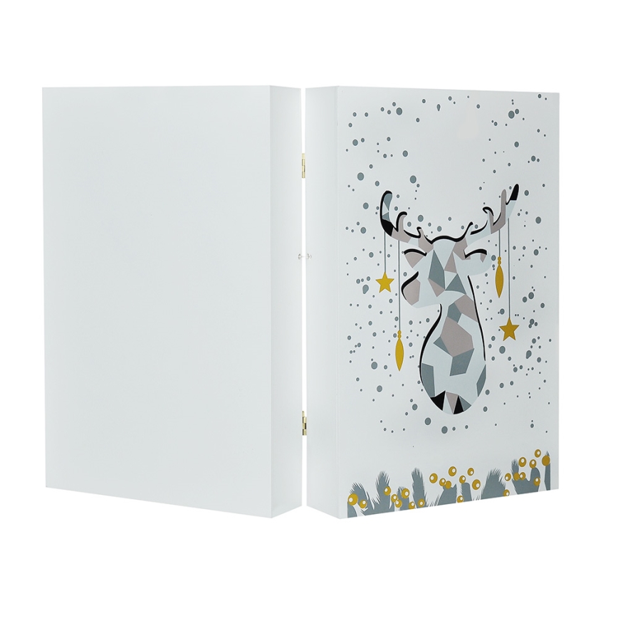 Calendar LED de Advent LED/2xAAA lemn