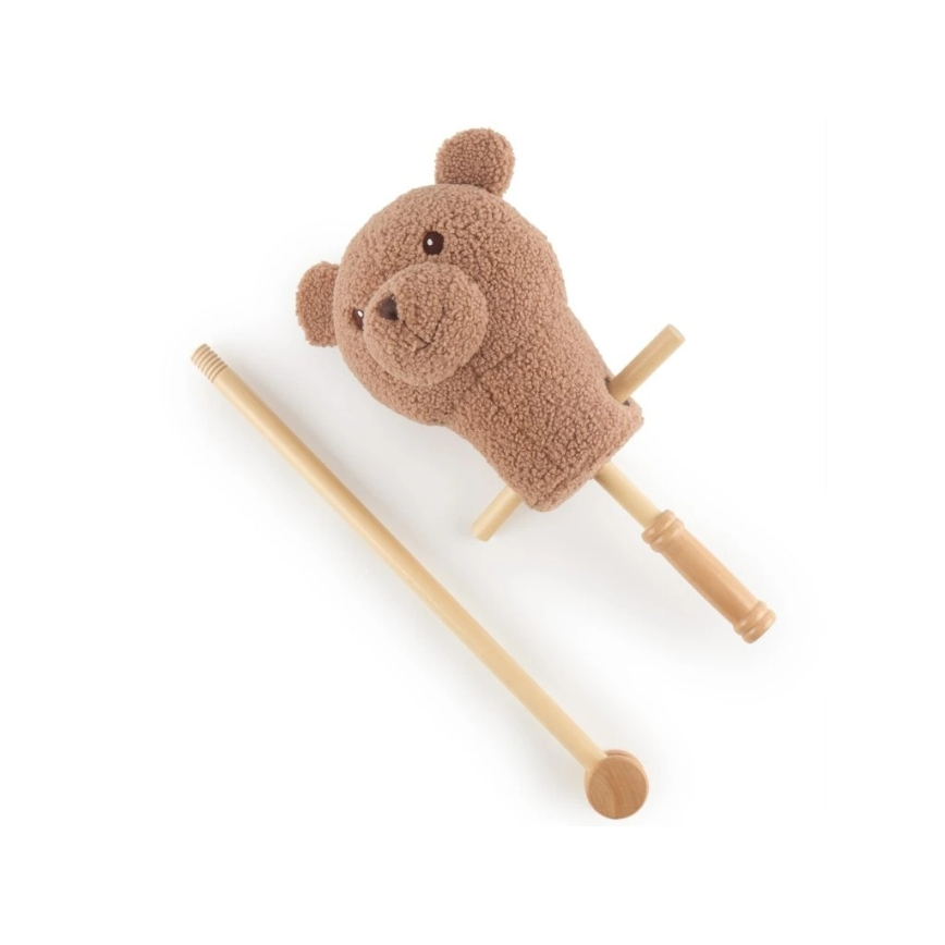 Căluț de jucărie pe băț Bieco MIKA ursuleț