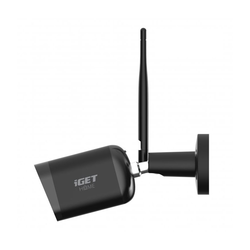 Cameră inteligentă de exterior cu senzor Full HD 1080p, 12V, IP65, Wi‑Fi, Tuya, neagră
