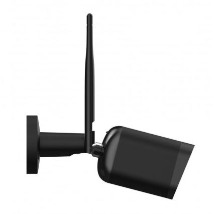 Cameră inteligentă de exterior cu senzor Full HD 1080p, 12V, IP65, Wi‑Fi, Tuya, neagră