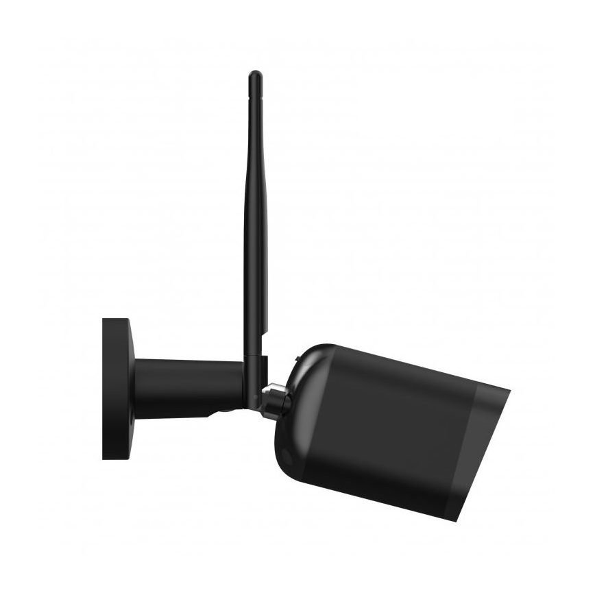 Cameră inteligentă de exterior cu senzor Full HD 1080p, 12V, IP65, Wi‑Fi, Tuya, neagră