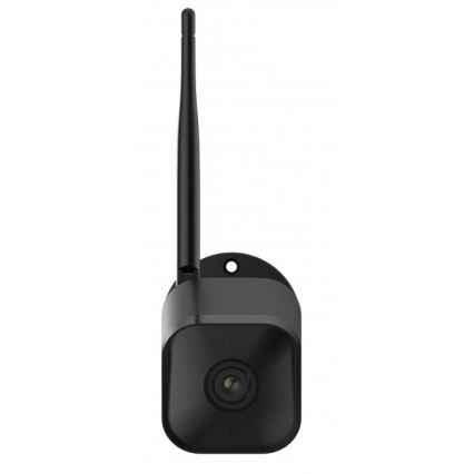 Cameră inteligentă de exterior cu senzor Full HD 1080p, 12V, IP65, Wi‑Fi, Tuya, neagră