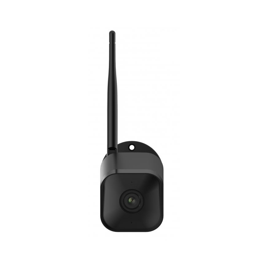 Cameră inteligentă de exterior cu senzor Full HD 1080p, 12V, IP65, Wi‑Fi, Tuya, neagră
