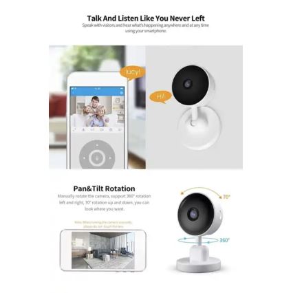 Cameră inteligentă de supraveghere de interior Immax NEO 07784L NEO LITE 3MP Wi-Fi Tuya