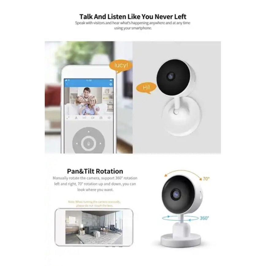 Cameră inteligentă de supraveghere de interior Immax NEO 07784L NEO LITE 3MP Wi-Fi Tuya