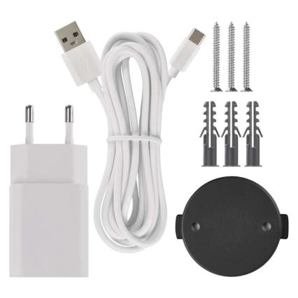 Cameră interioară inteligentă rotativă cu senzor de mișcare GoSmart 5V Wi-Fi Tuya, albă