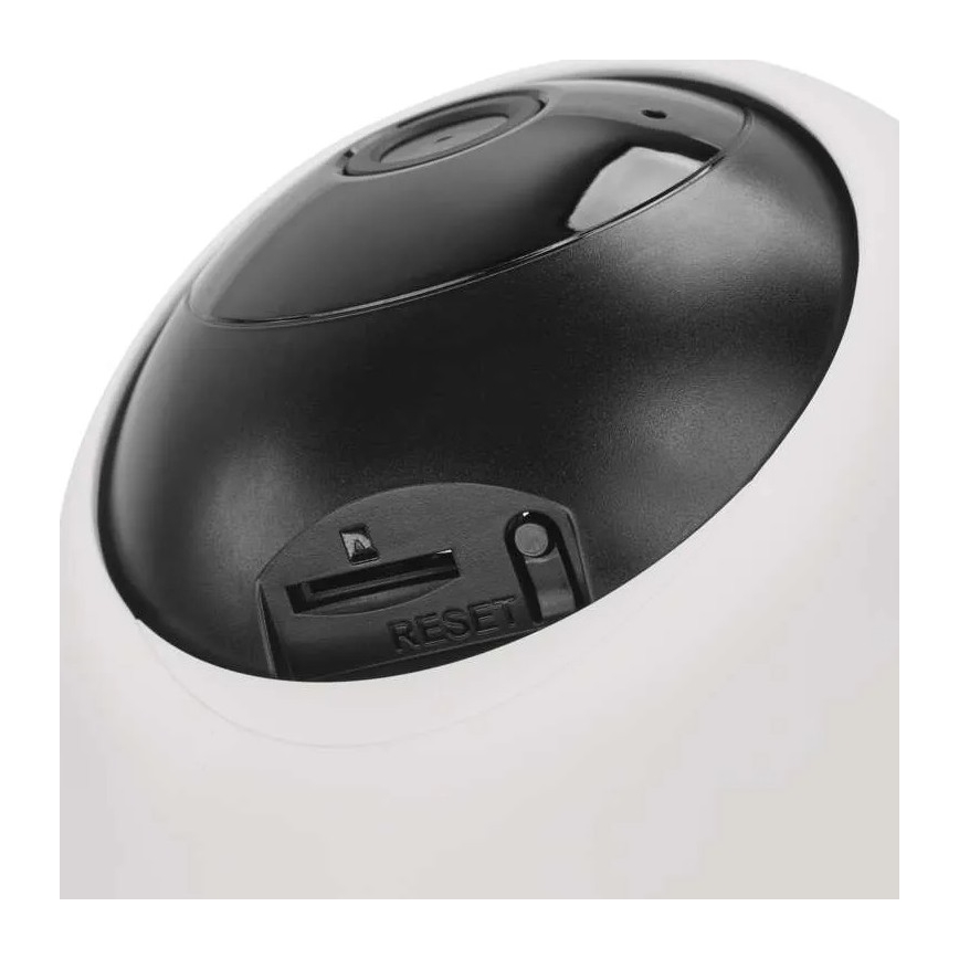 Cameră interioară inteligentă rotativă cu senzor de mișcare GoSmart 5V Wi-Fi Tuya, albă