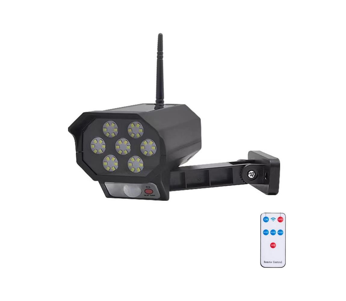Cameră LED falsă de supraveghere cu senzor 5W/55V IP65 + telecomandă