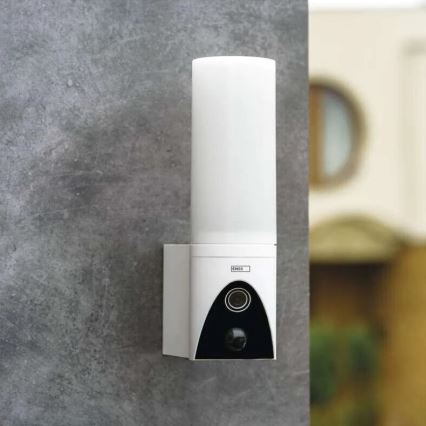 Cameră LED inteligentă de exterior cu sursă de lumină GoSmart LED/12W/230V IP65 Wi-Fi Tuya alb