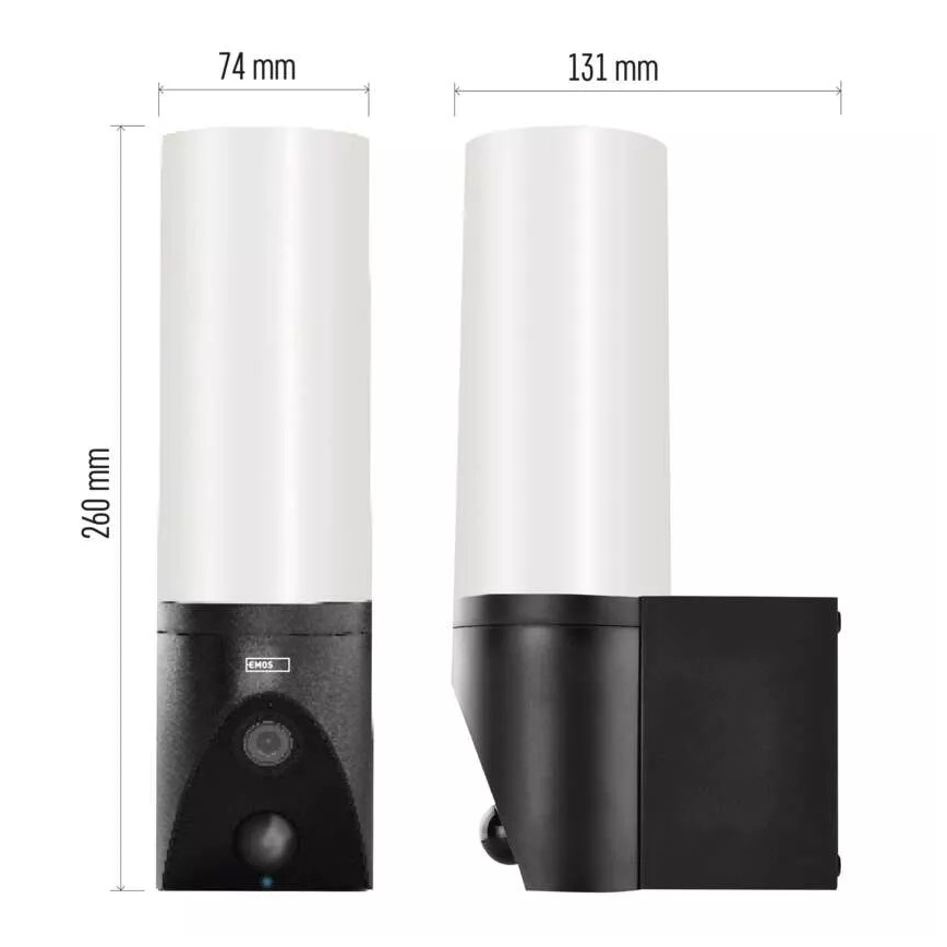 Cameră LED inteligentă de exterior cu sursă de lumină GoSmart LED/12W/230V 3200K IP65 Wi-Fi Tuya negru