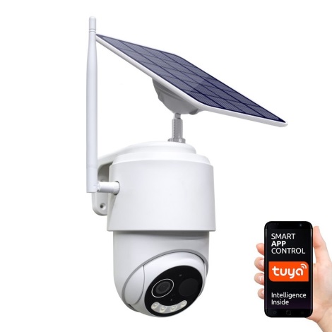 Cameră solară inteligentă de supraveghere de exterior cu senzor FHD 9000mAh Wi-Fi Tuya IP65 Immax NEO 07754L