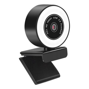 Cameră web 2K cu iluminare LED reglabilă