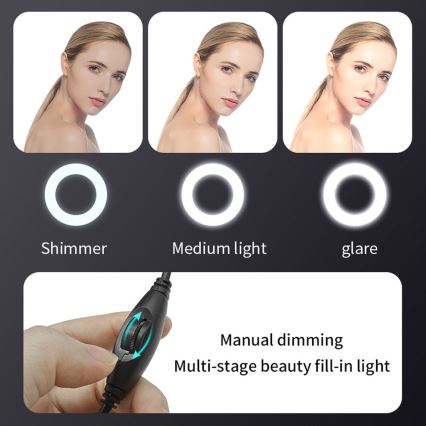 Cameră web 2K cu iluminare LED reglabilă