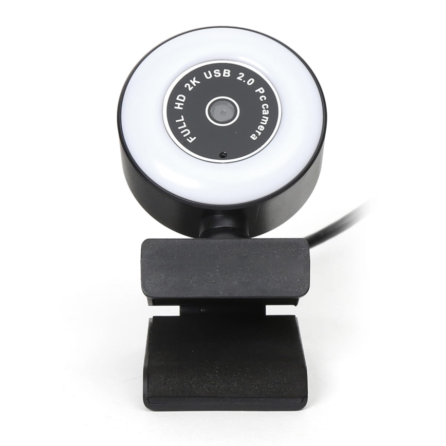Cameră web 2K cu iluminare LED reglabilă