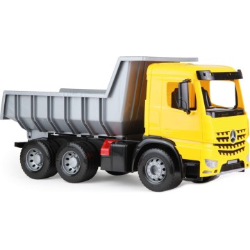 Camion basculant Mercedes, 66 cm, galben/gri