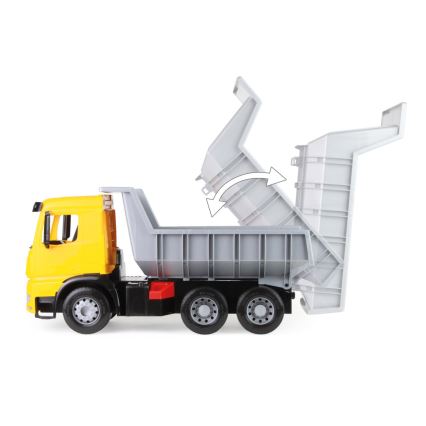 Camion basculant Mercedes GIGA TRUCKS, 65 cm, galben/gri