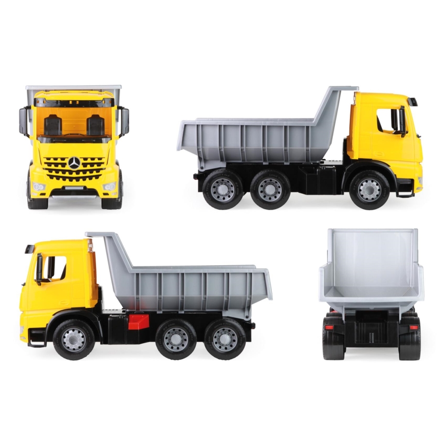 Camion basculant Mercedes GIGA TRUCKS, 65 cm, galben/gri