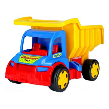 Camion basculant WADER TRUCK, 55 cm, galben/albastru/roșu