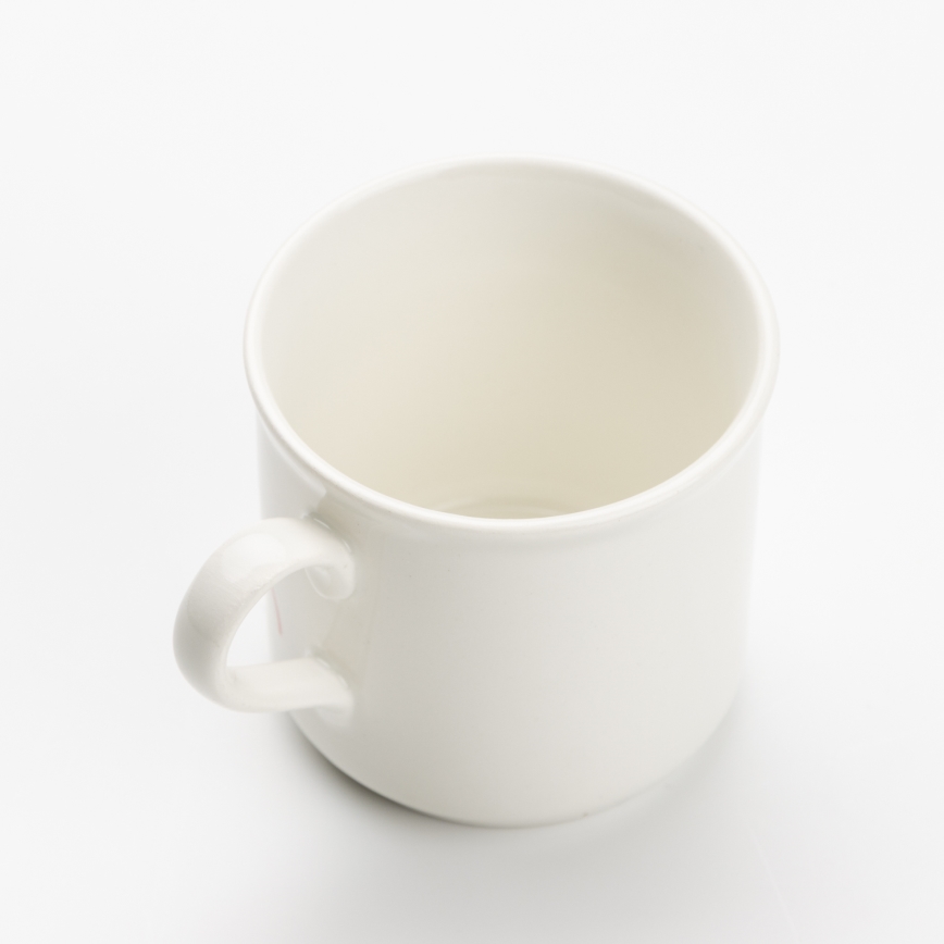 Cană ceramică albă cu desene