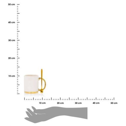 Cana cu linguriță LANA crem/auriu