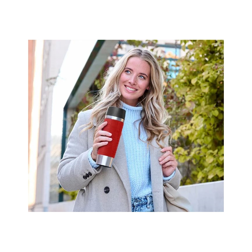 Cană de călătorie 500 ml TRAVEL MUG oțel inoxidabil/roșu Tefal