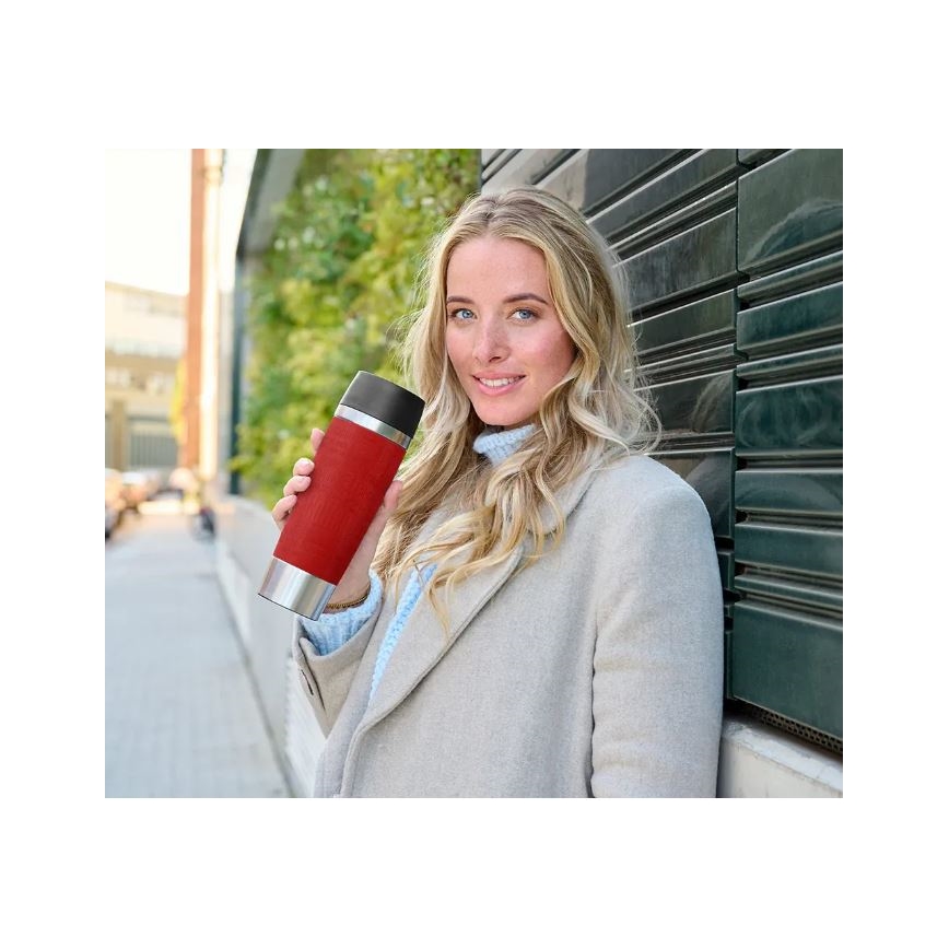 Cană de călătorie 500 ml TRAVEL MUG oțel inoxidabil/roșu Tefal