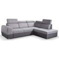Canapea colțar extensibilă în formă de L cu spațiu de depozitare MATRIX, gri, partea dreaptă