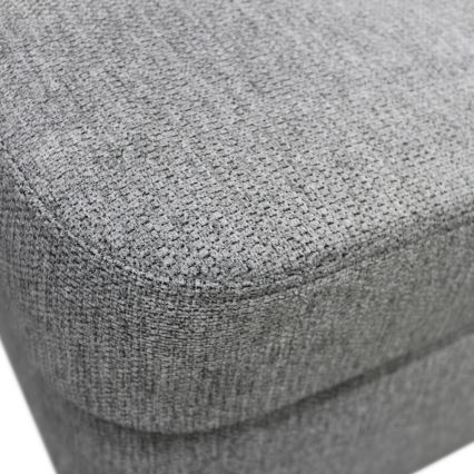 Canapea colțar extensibilă în U SERPA, cu spațiu de depozitare, stânga, gri