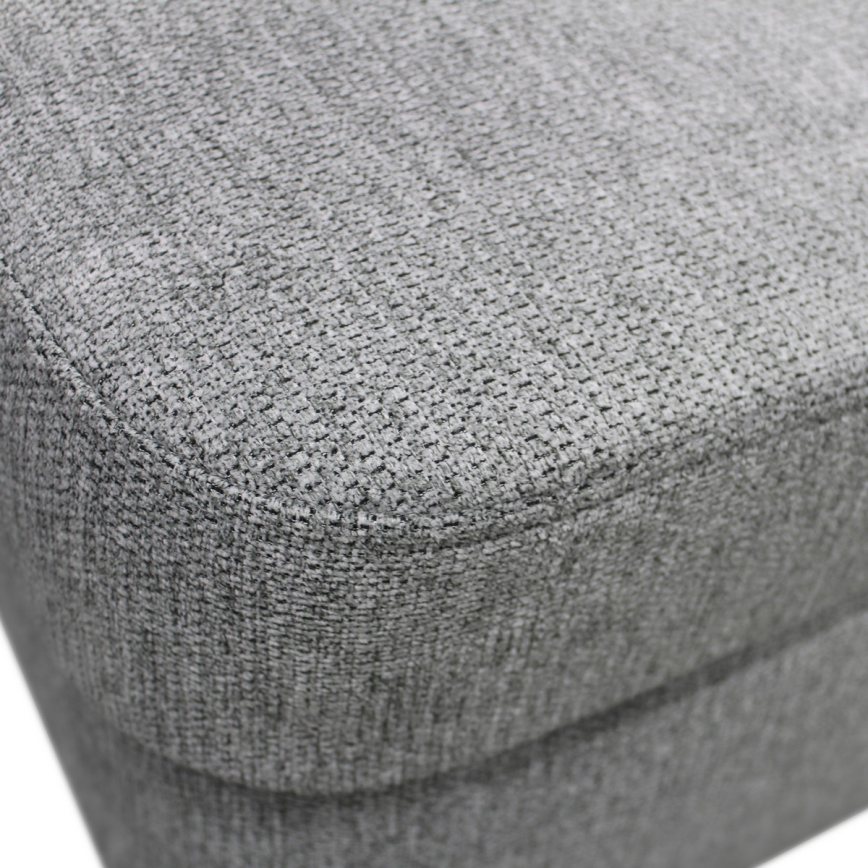 Canapea colțar extensibilă în U SERPA, cu spațiu de depozitare, stânga, gri