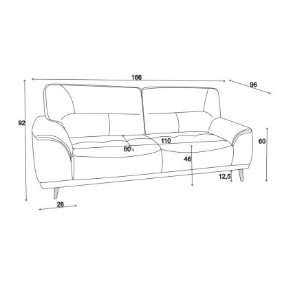 Canapea dublă LIVORNO bej