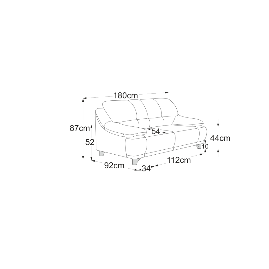 Canapea dublă RIMINI maro