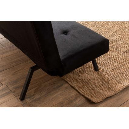 Canapea extensibilă BAKU, 2 locuri, neagră