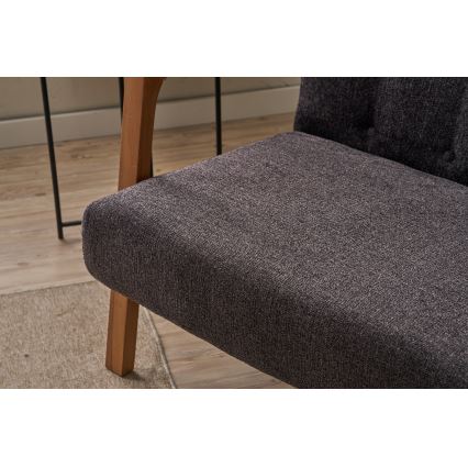 Canapea TUMI, 2 locuri, gri antracit