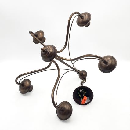 Candelabru ANTON cu lanț, 5 x E14 / 15W / 230V, bronz