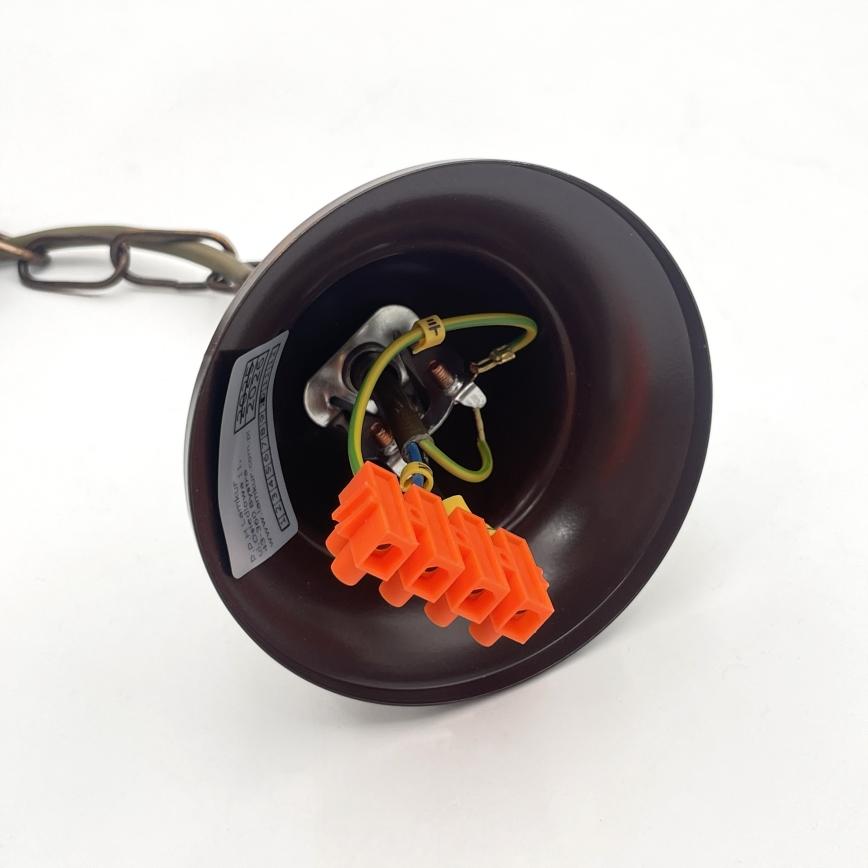 Candelabru ANTON cu lanț, 5 x E14 / 15W / 230V, bronz