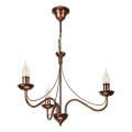 Candelabru ANTON pe lanț, 3x E14/15W/230V, finisaj bronz