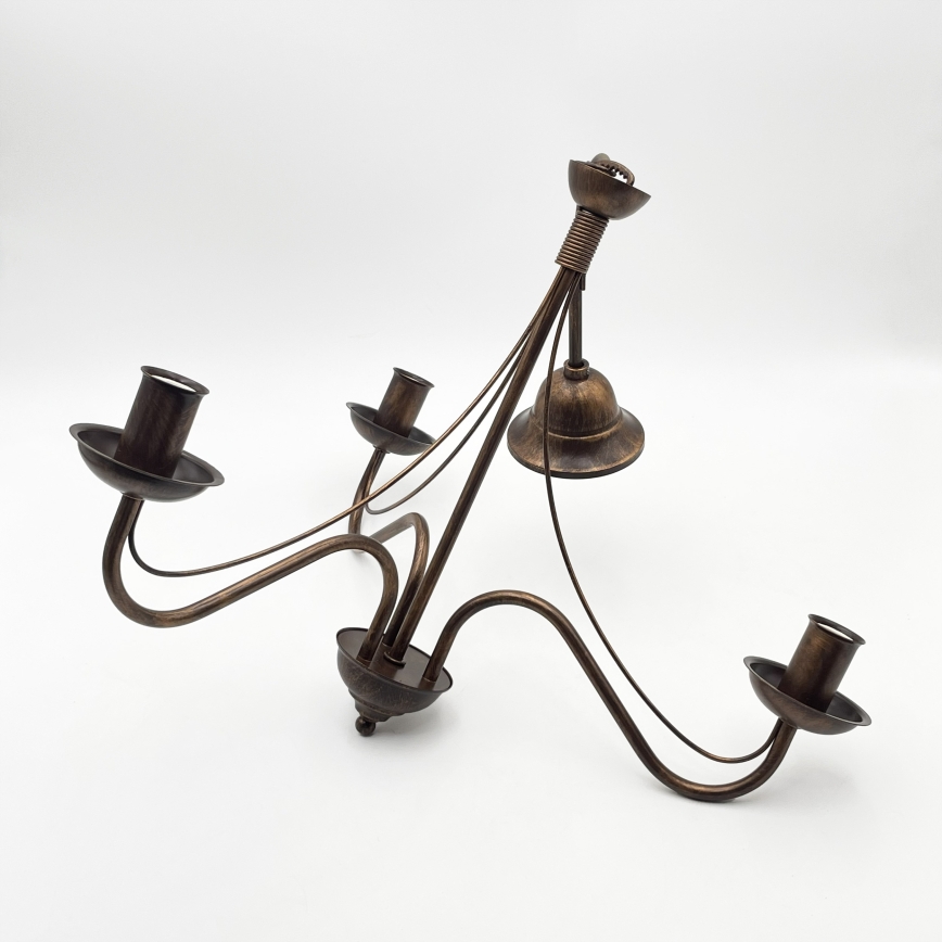 Candelabru ANTON pe lanț, 3x E14/15W/230V, finisaj bronz